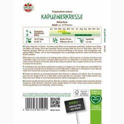 Tropaeolum minus Baby Rose - Blomsterkarse