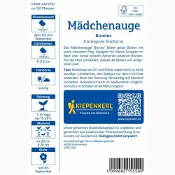 Coreopsis tinctoria pige�je tofarvet Sk�nheds�je - M�dchenauge Bicolor  