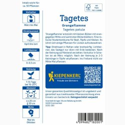 Tagetes patula Orangeflamme Fljlsblomst - Tagetes Orangeflamme