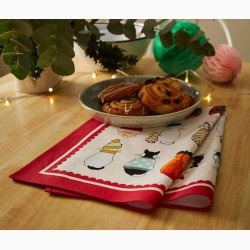 Viskestykke  Christmas Cats in Waiting (julekatte som venter)  Ulster Weavers