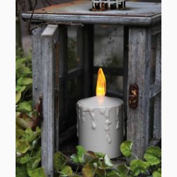 LED Stearinlys - Udendrs Lys med Automatisk tnding / gravlys - Sensorfunktion