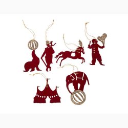 Cirkusdyr eller artister med ophng Velour, vlg