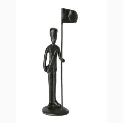 Figur garder m/flag H: 22 cm i stbejern