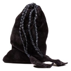 Chakra st med 7 kegleformet sten i en fljlspose.