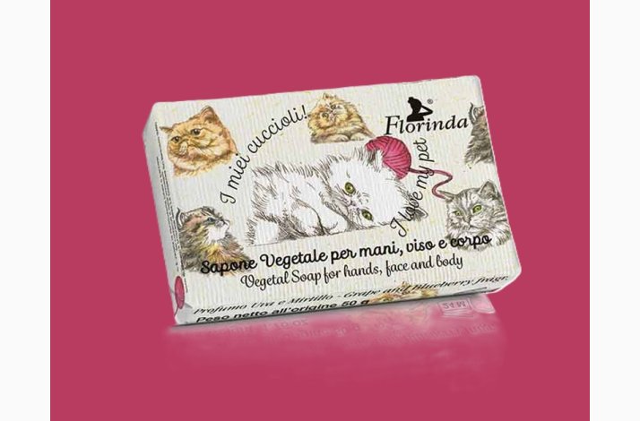 Hndsbe 50 G - Persian cats - Perser katte ( I love my pet) med Duft af druer og blbr - Florinda