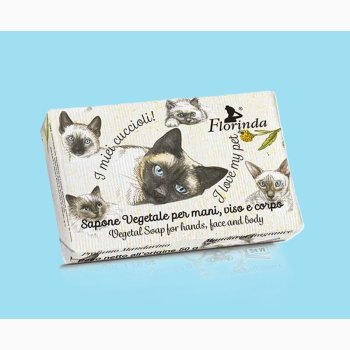 Hndsbe 50 G - Siamese cats - Siameser katte ( I love my pet) med mandarin duft - Florinda