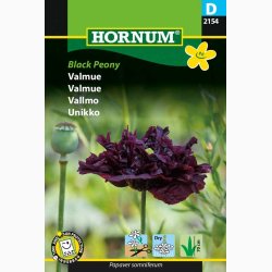 Blomsterfr Papaver - Valmue black peony (min. 300 fr)