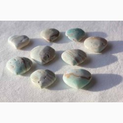 Aragonite Hjerte krystal bl - stk. pris (fra 2,9 til 3,7 cm)