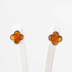 restikker firklver rav/slv - Ravsmykke