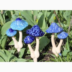 Paddehatte 2 i en i bl� nuancer 33 cm h�j i keramik, v�lg