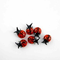 Glas Mariehns mini, glasfigur - 6 stk