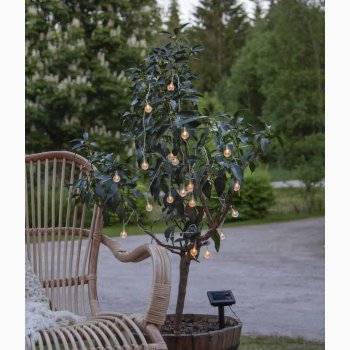 Solcelle lyskde 20 LED lyskugler med varmt hvidt lys