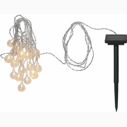 Solcelle lyskde 20 LED lyskugler med varmt hvidt lys