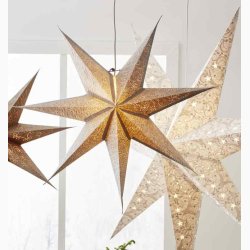 Stjerne Guldlook i papir  63 cm - Papirstjerne