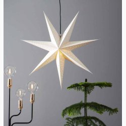 Stjerne hvid i papir  63 cm - Papirstjerne