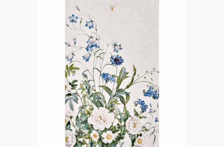 VISKESTYKKE (kologisk bomuld) - BLUE FLOWER GARDEN JL