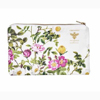KOSMETIKTASKE - ROSE FLOWER GARDEN JL (FLAD) (kologisk bomuld)