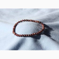 Armbnd Rodonite kugleformede facetteret (4 mm) - Krystal armbnd