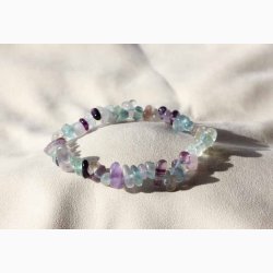 Armbnd med Fluorite chip - Krystal armbnd