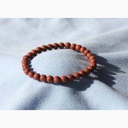 Armbnd guldsten mat kugleformede (6-6,5 mm) - Krystal armbnd