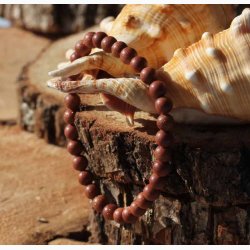 Armbnd guldsten mat kugleformede (6-6,5 mm) - Krystal armbnd