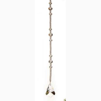 Perleguirlande i glas med diamantformet prisme