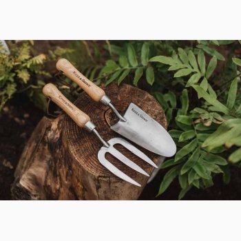 Gavest Planteske og Gaffel i Rustfri stl med FSC asketr greb- Kent & Stowe