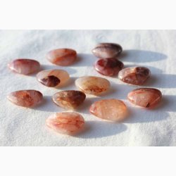 Hematoid Rd Hjerte krystal - stk. pris (2,7 cm til 3,6 cm)