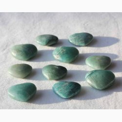 Amazonite Hjerte krystal - stk. pris, (fra 3,0 til 3,7 cm)