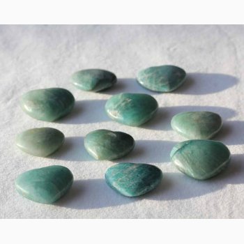 Amazonite Hjerte krystal - stk. pris, (fra 3,0 til 3,7 cm)