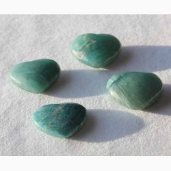 Amazonite Hjerte krystal - stk. pris, (fra 3,0 til 3,7 cm)