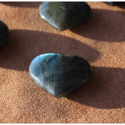 Labradorite Hjerte krystal - stk. pris (fra 2,8 cm til 3,6 cm)