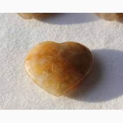 Hematoid Kvarts Hjerte krystal - stk. pris (fra 4,3 til 4,4 cm cm)