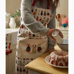 Christmas Cats in Waiting Forklde i Rd/Hvid   (Julekatte som venter)  Ulster Weavers