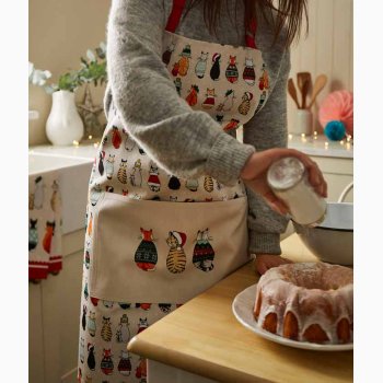 Christmas Cats in Waiting Forklde i Rd/Hvid   (Julekatte som venter)  Ulster Weavers