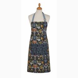 Finch &amp; Flower Forklde i Navy  100% Bomuld, Justerbar og Praktisk  Ulster Weavers