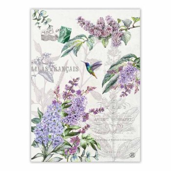 Viskestykke FRENCH LILACS - Syrener - Michel Design Works
