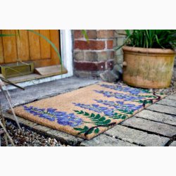 &#127800; Drmtte med Blregn  Et strejf af forr ved dren 75*45 cm