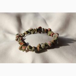 Armbnd med Unakite chip - Krystal armbnd