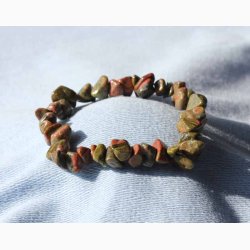 Armbnd med Unakite chip - Krystal armbnd
