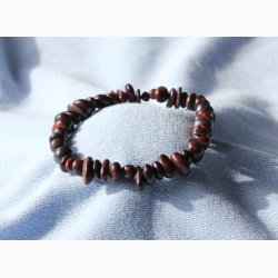 Armbnd med Rd Tigerje chip - Krystal armbnd