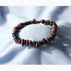 Armbnd med Rd Tigerje chip - Krystal armbnd