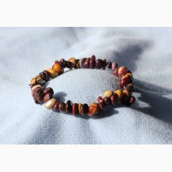 Armbnd med Jaspis mookaite chip - Krystal armbnd