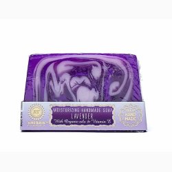 Hndlavet sbe 80 G med E-vitamin - Lavender -  Lavendelsbe - Glycerin sbe