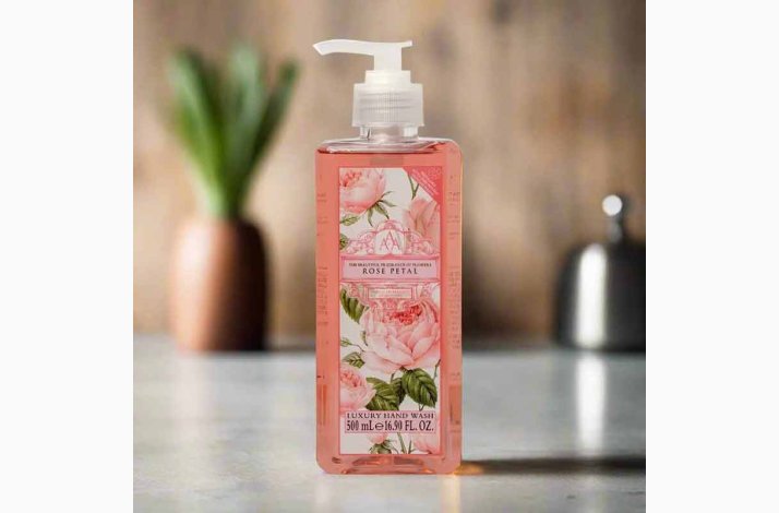 Luxury hndsbe Rose Petal, Rosenblade flydende hndsbe 500 ml