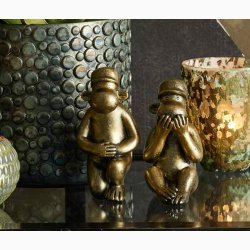 Sjove aber i guldlook H:10 cm, vlg