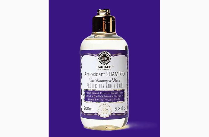 Antioxidant Shampoo 200 ml, med E-vitamin og ekstrakter af hibiscus-te, solbrblade og fyrretrsknop