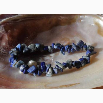 Armbnd Lapis Lazuli chip - Krystal armbnd