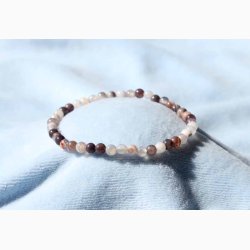 Armbnd med Agat kugleformede i elastik - Krystal armbnd