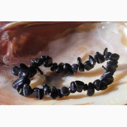 Armbnd med Bl Guldsten chip - Krystal armbnd